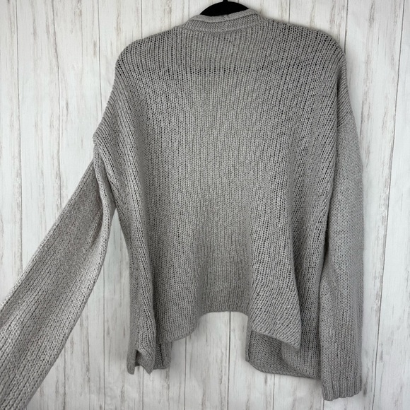 Anthropologie Wooden Ships gray open knit sweater M/L - Picture 5 of 6